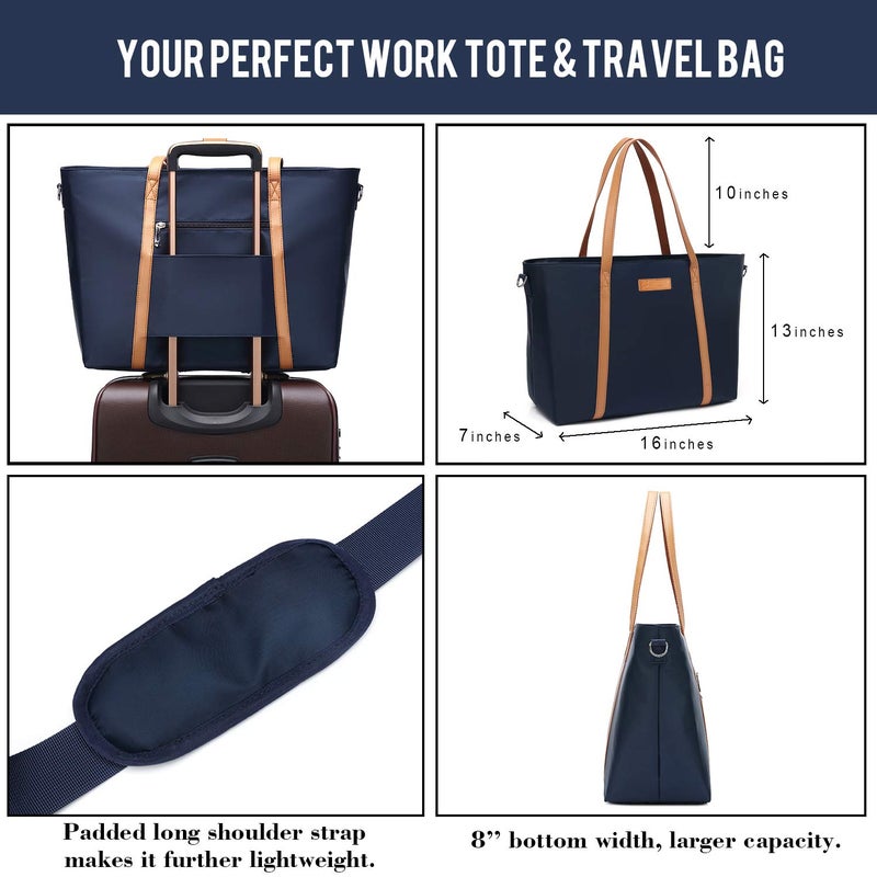 bug حقيبة لابتوب خفيفة الوزن للنساء من بوج للعمل، حقيبة يد غير رسمية للسفر والشاطئ والجامعة والمعلمين - Image 4